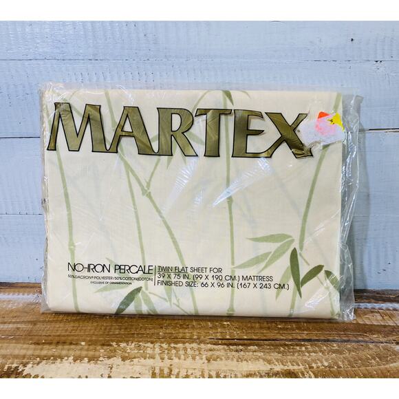 New Vintage 1975 Kumo Martex No Iron Percale Twin Flat Sheet Sealed - Picture 1 of 7
